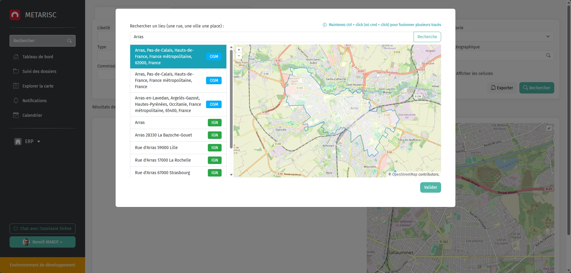 Zone de recherche par zone